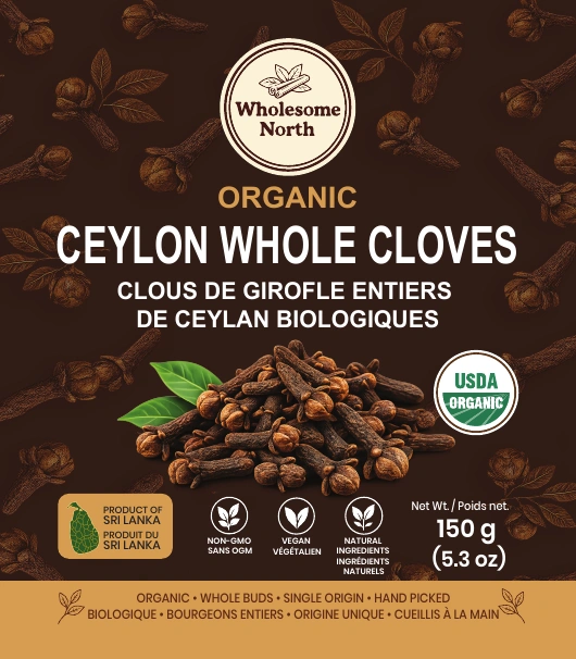 New Wholesome North whole cloves label